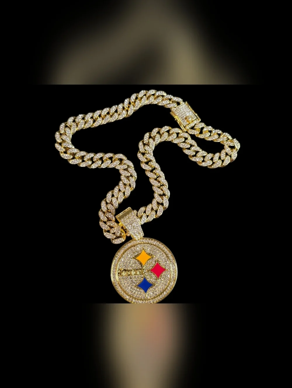 Pittsburgh Steelers Iced Out Pendant & 20